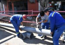 Fugas de agua reparadas en Villa 9 de Julio Obras de agua y cloacas: ¿Dónde trabaja este miércoles la SAT?