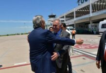 El presidente Alberto Fernández arribó a Tucumán El presidente Alberto Fernández arribó a Tucumán
