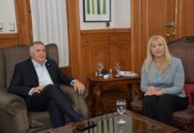 Jaldo recibió a la intendenta Chahla por el conflicto en el transporte