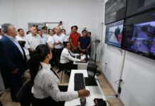 Jaldo dejó inaugurado un Centro de Monitoreo y un complejo en Delfín Gallo