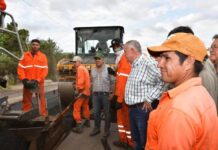 Jaldo lanzó la repavimentación de la ruta 329 e inauguró luminarias