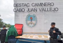 La Policía de Tucumán incautó 17 kilos de marihuana en Cabo Vallejo
