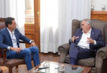 Jaldo y el legislador Vargas Aignasse coordinan la llegada de 100 pistolas electrónicas