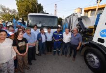 Jaldo supervisó obras de agua potable en Alberdi