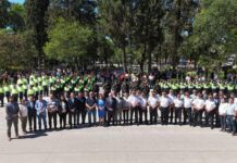 En Alderetes, Jaldo lanzó el operativo de seguridad Fiestas Seguras y entregó maquinarias