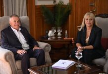 Jaldo y Chahla coordinaron obras hídricas y avanzaron en una agenda común para el transporte y la coparticipación