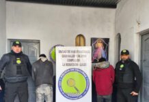 Aprehenden a dos hombres que protagonizaron incidentes durante allanamientos