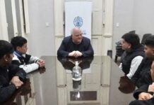 Masso recibió a representantes de la organización Peluqueros Solidarios